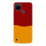 Kılıfland Realme C25Y Silikon Kılıf, Desen Özel Seri, Sarı Kırmızı