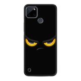 Kılıfland Realme C25Y Silikon Kılıf, Desen Özel Seri, Siyah, Sarı Gözler
