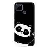 Kılıfland Realme C25Y Silikon Kılıf, Panda Desen, Siyah