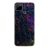 Kılıfland Realme C25Y Silikon Kılıf, Renkli Prizmalar Desen, Siyah