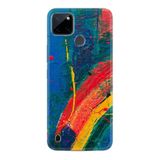 Kılıfland Realme C25Y Silikon Kılıf, Ressam Sulu Boya Desen, Çok Renkli