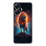 Kılıfland Realme C53 ile Uyumlu Boutique Baskılı Arslan Desenli Telefon Kılıfı, Siyah