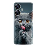 Kılıfland Realme C53 ile Uyumlu Boutique Baskılı Komik Kedi Desenli Telefon Kılıfı