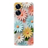 Kılıfland Realme C53 ile Uyumlu Kılıf, Boutique Baskılı, Renkli Çiçekler Desen