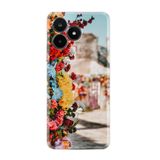 Kılıfland Realme C53 ile Uyumlu Silikon Kılıf, Çiçek Desen, Renkli