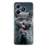 Kılıfland Realme C61 ile Uyumlu Boutique Baskılı Komik Kedi Desenli Telefon Kılıfı, Gri