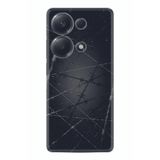 Kılıfland Redmi Note 13 Pro 4G ile Uyumlu Silikon Kılıf, Dikenli Tel Desen, Siyah