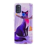 Kılıfland Reeder Max Pro 128GB ile Uyumlu Telefon Kılıfı, Desenli Baskılı, Mor Kurt Figürlü, Silikon