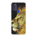 Kılıfland Reeder Max Pro 2021 ile Uyumlu Telefon Kılıfı, Desenli Baskılı, Aslan Figürü, Sarı-Siyah