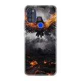 Kılıfland Reeder Max Pro 2021 ile Uyumlu Telefon Kılıfı, Desenli Baskılı, Ateş Kartalı, Silikon