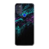 Kılıfland Reeder Max Pro ile Uyumlu Telefon Kılıfı, Desenli Baskılı, Abstract Green, Silikon