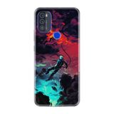 Kılıfland Reeder Max Pro ile Uyumlu Telefon Kılıfı, Desenli Baskılı, Astronot Figürü, Silikon, Renkli