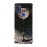 Kılıfland Reeder Max Pro ile Uyumlu Telefon Kılıfı, Desenli Baskılı, Ay Balonu Figürlü, Siyah