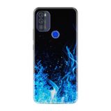 Kılıfland Reeder Max Pro ile Uyumlu Telefon Kılıfı, Desenli Baskılı, Blue Fire, Silikon
