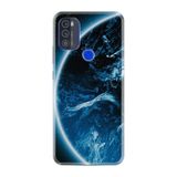 Kılıfland Reeder Max Pro ile Uyumlu Telefon Kılıfı, Desenli Baskılı, Blue Planet, Silikon