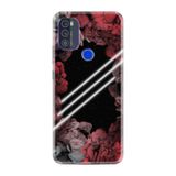 Kılıfland Reeder Max Pro ile Uyumlu Telefon Kılıfı, Desenli Baskılı, Çiçek Çizgi Desen, Silikon, Kırmızı