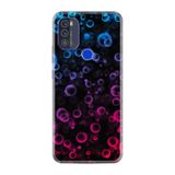 Kılıfland Reeder Max Pro ile Uyumlu Telefon Kılıfı, Desenli Baskılı, Color Bubbles, Silikon, Mavi-Pembe