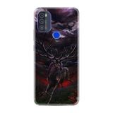 Kılıfland Reeder Max Pro ile Uyumlu Telefon Kılıfı, Desenli Baskılı, Dark Deer Figür, Silikon