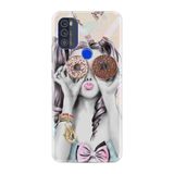 Kılıfland Reeder Max Pro ile Uyumlu Telefon Kılıfı, Desenli Baskılı, Donut Girl Figür, Silikon, Renkli
