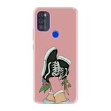 Kılıfland Reeder Max Pro ile Uyumlu Telefon Kılıfı, Desenli Baskılı, Figür Dog And Girl, Pembe, Silikon