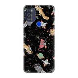 Kılıfland Reeder Max Pro ile Uyumlu Telefon Kılıfı, Desenli Baskılı, Figür Planet Animals, Siyah