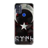 Kılıfland Reeder Max Pro ile Uyumlu Telefon Kılıfı, Desenli Baskılı, Göktürk Figür, Siyah
