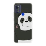 Kılıfland Reeder Max Pro ile Uyumlu Telefon Kılıfı, Desenli Baskılı, Hello Panda Figür, Silikon, Beyaz-Siyah