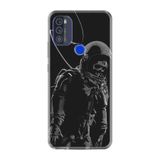 Kılıfland Reeder Max Pro ile Uyumlu Telefon Kılıfı, Desenli Baskılı, Iskelet Astronot Figürü, Silikon, Siyah