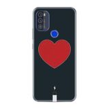 Kılıfland Reeder Max Pro ile Uyumlu Telefon Kılıfı, Desenli Baskılı, Kalp Figürlü, Siyah, Silikon