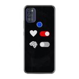 Kılıfland Reeder Max Pro ile Uyumlu Telefon Kılıfı, Desenli Baskılı, Love Brain Figür, Silikon, Siyah