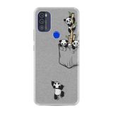 Kılıfland Reeder Max Pro ile Uyumlu Telefon Kılıfı, Desenli Baskılı, Panda Figürü, Gri, Silikon