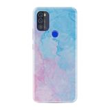 Kılıfland Reeder Max Pro ile Uyumlu Telefon Kılıfı, Desenli Baskılı, Pink Blue Abstract, Silikon