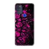 Kılıfland Reeder Max Pro ile Uyumlu Telefon Kılıfı, Desenli Baskılı, Purple Knife, Silikon