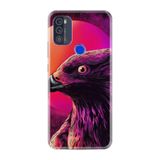 Kılıfland Reeder Max Pro ile Uyumlu Telefon Kılıfı, Desenli Baskılı, Red Eagle Figür, Silikon, Kırmızı