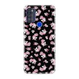 Kılıfland Reeder Max Pro ile Uyumlu Telefon Kılıfı, Desenli Baskılı, Unicorn Flowers Figür, Silikon, Siyah