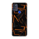 Kılıfland Reeder Max Pro ile Uyumlu Telefon Kılıfı, Desenli Baskılı, Zigzag Figür, Siyah-Turuncu