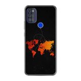 Kılıfland Reeder Max Pro ile Uyumlu Telefon Kılıfı, Silikon, Dünya Haritası Baskılı, Siyah