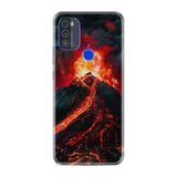 Kılıfland Reeder Max Pro ile Uyumlu Telefon Kılıfı, Yanardağ Desenli Baskılı, Silikon, Renkli