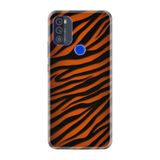 Kılıfland Reeder Max Pro ile Uyumlu Telefon Kılıfı, Zebra Desenli, Turuncu-Siyah, Silikon