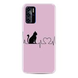 Kılıfland Reeder P13 Blue 2021 ile Uyumlu Telefon Kılıfı, Desenli Baskılı, Kedi Figür, Pembe, Silikon