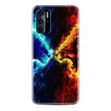 Kılıfland Reeder P13 Blue 2021 ile Uyumlu Telefon Kılıfı, Desenli Baskılı, Red Blue Leon Figür, Silikon