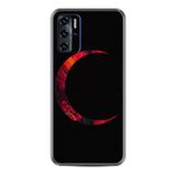 Kılıfland Reeder P13 Blue 2021 ile Uyumlu Telefon Kılıfı, Desenli Baskılı, Red Moons Figür, Silikon