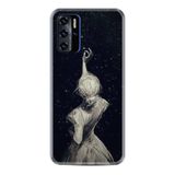 Kılıfland Reeder P13 Blue 2021 ile Uyumlu Telefon Kılıfı, Desenli Baskılı, Star Woman Figür, Siyah