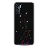 Kılıfland Reeder P13 Blue 2021 ile Uyumlu Telefon Kılıfı, Desenli Baskılı, Uçak Figür, Silikon, Siyah