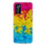 Kılıfland Reeder P13 Blue 2021 ile Uyumlu Telefon Kılıfı, Desenli Baskılı Yapraklar, Silikon, Renkli