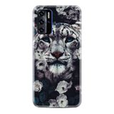 Kılıfland Reeder P13 Blue 2021 ile Uyumlu Telefon Kılıfı, Silikon, Desenli Baskılı, Kar Leoparı Çiçek Figürlü