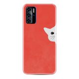 Kılıfland Reeder P13 Blue 2021 ile Uyumlu Telefon Kılıfı, Silikon, Desenli Baskılı Kedoş Figür, Kırmızı