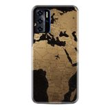 Kılıfland Reeder P13 Blue 2021 ile Uyumlu Telefon Kılıfı, Silikon, Harita Baskılı, Siyah