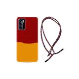 kilifland Reeder P13 Blue 2022 ile Uyumlu Kılıf Rasta Ipli Boyun Askılı Desenli Life Silikon Sarı Kırmızı Boya 1708