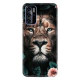 Kılıfland Reeder P13 Blue 2022 ile Uyumlu Telefon Kılıfı, Desenli Baskılı, Leon Flowers Figür, Silikon